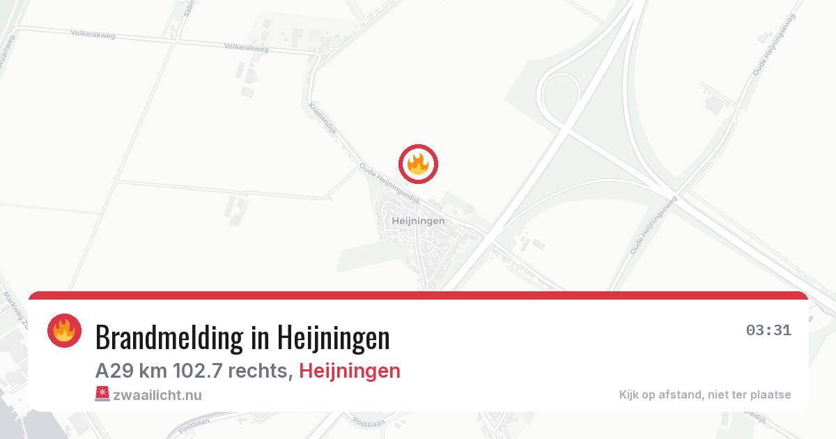 Brandmelding in Heijningen — 1 jun 2026