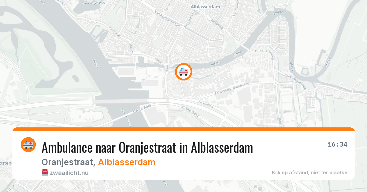 Ambulance naar Oranjestraat in Alblasserdam — 18 jul 2026