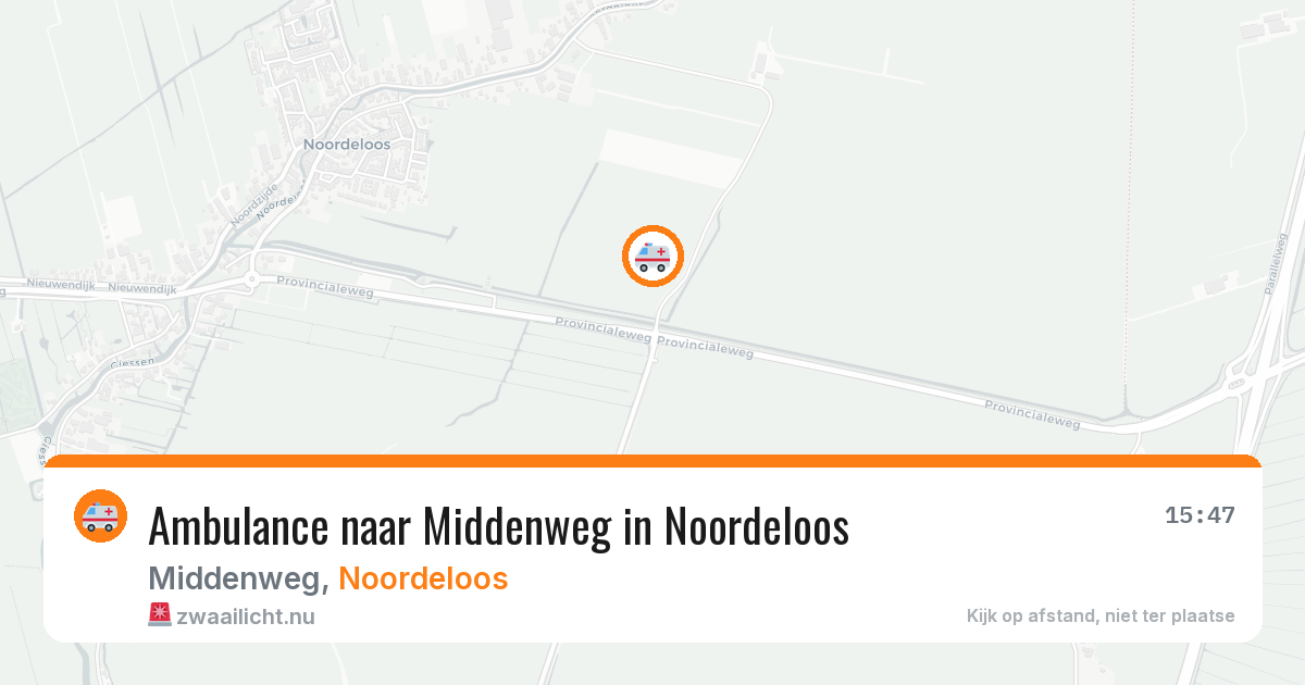Ambulance naar Middenweg in Noordeloos — 26 apr 2026