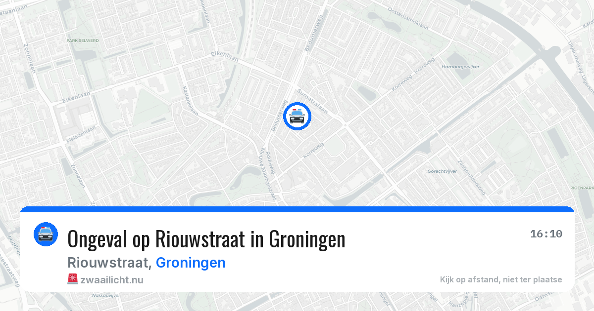 Ongeval op Riouwstraat in Groningen — 20 jan 2026