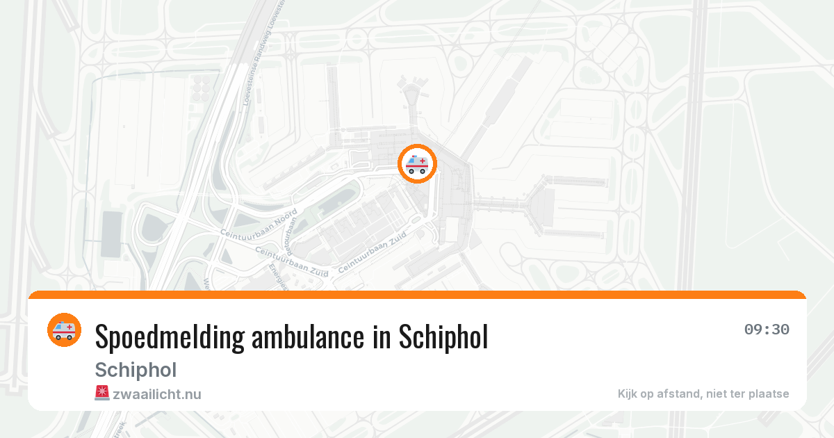 Spoedmelding ambulance in Schiphol — 1 jun 2026
