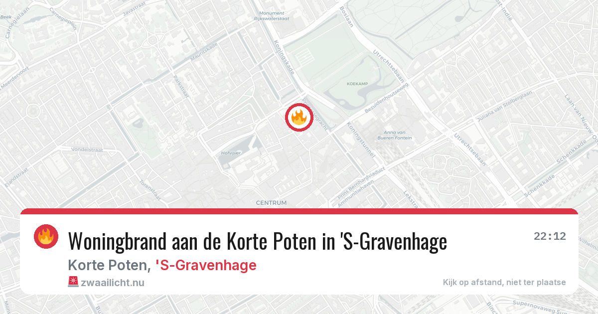 Woningbrand aan de Korte Poten in 'S-Gravenhage — 25 mei 2026