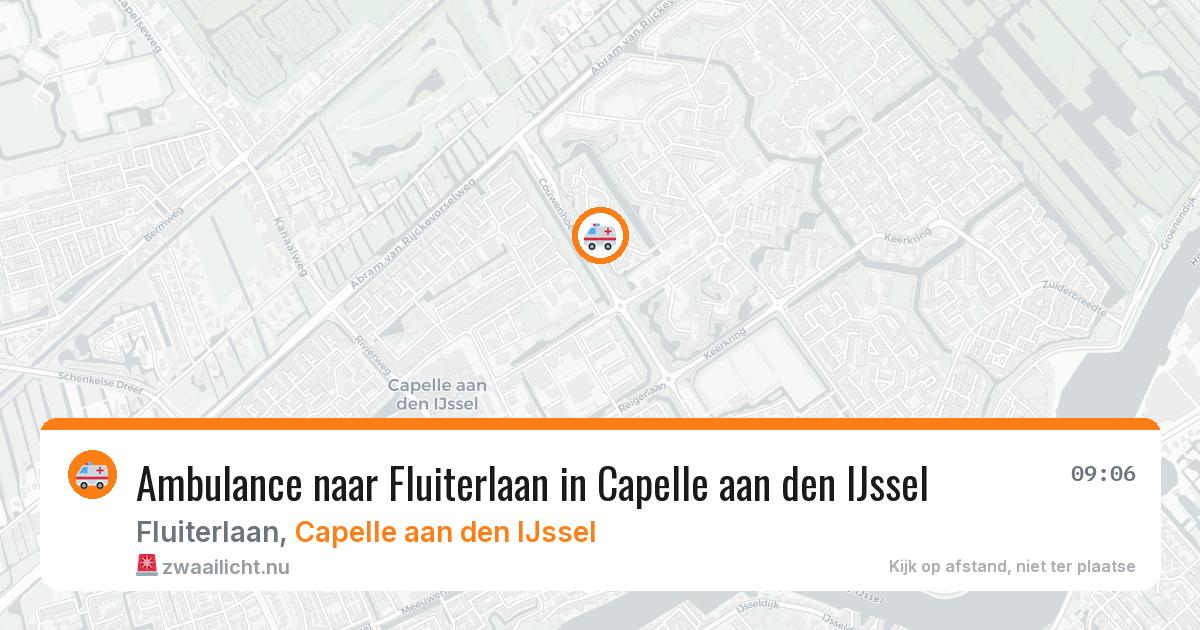Ambulance naar Fluiterlaan in Capelle aan den IJssel — 23 mrt 2026