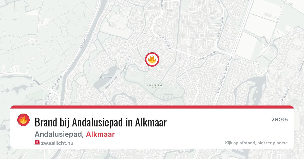 Brand bij Andalusiepad in Alkmaar — 16 jul 2026