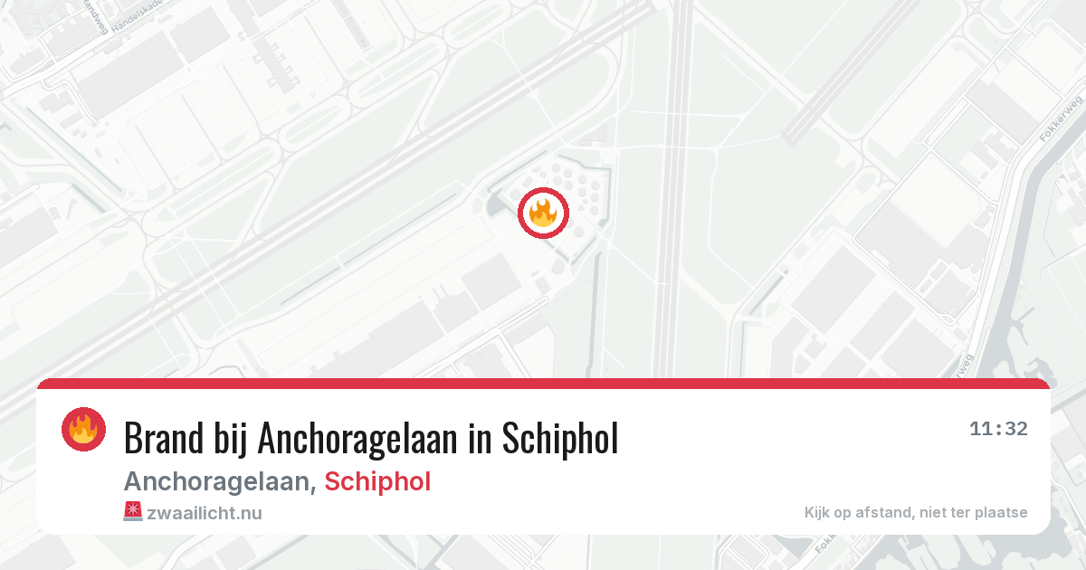 Brand bij Anchoragelaan in Schiphol — 13 jul 2026