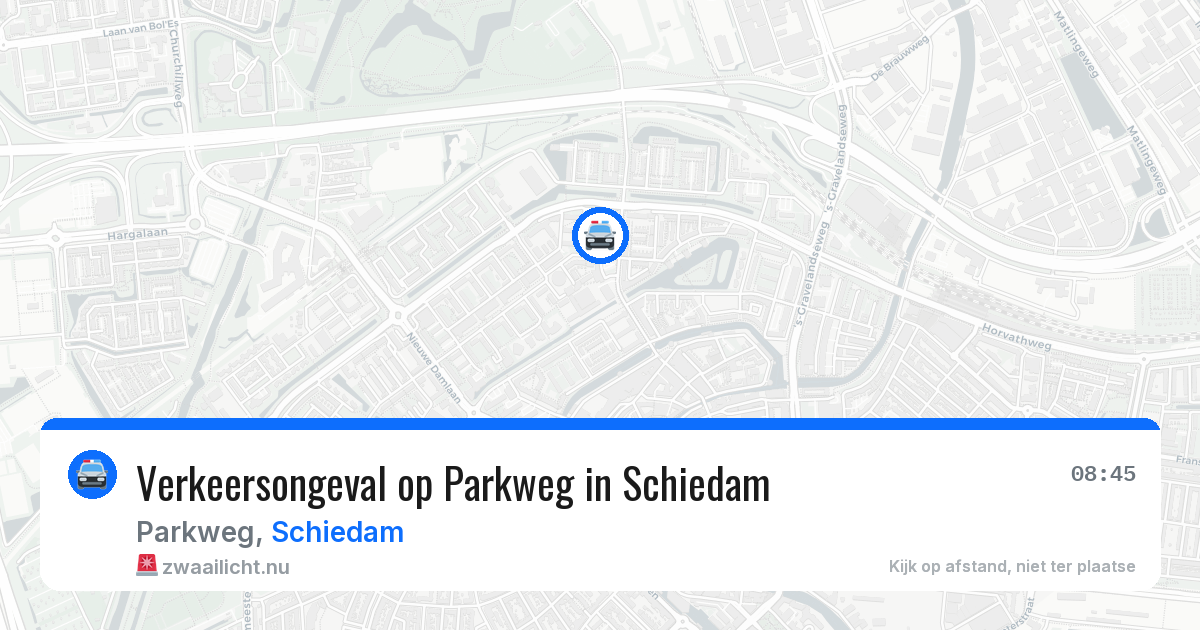 Verkeersongeval op Parkweg in Schiedam — 21 jul 2026