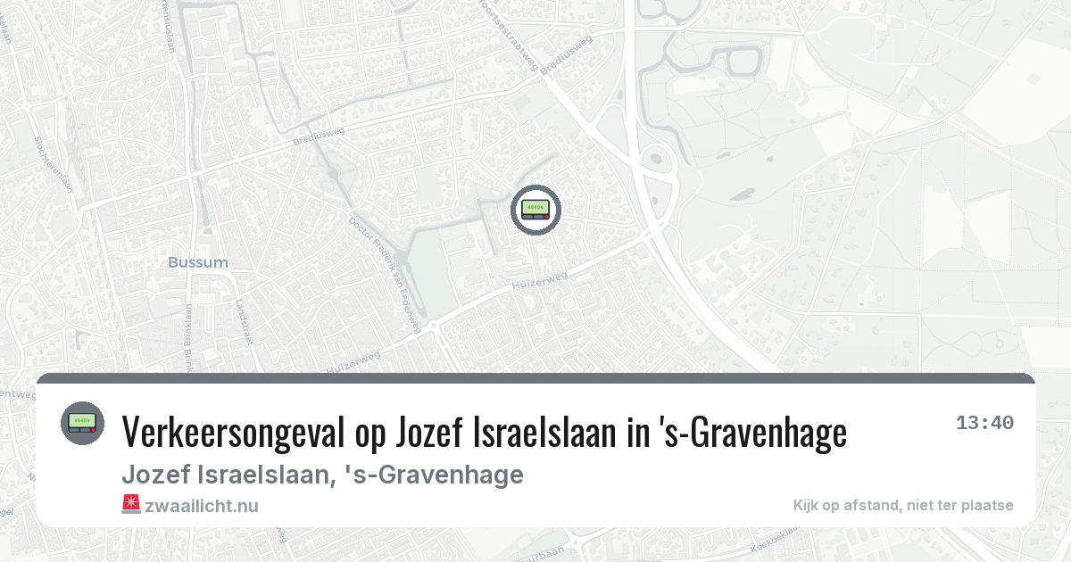 Verkeersongeval op Jozef Israelslaan in 's-Gravenhage — 25 feb 2026