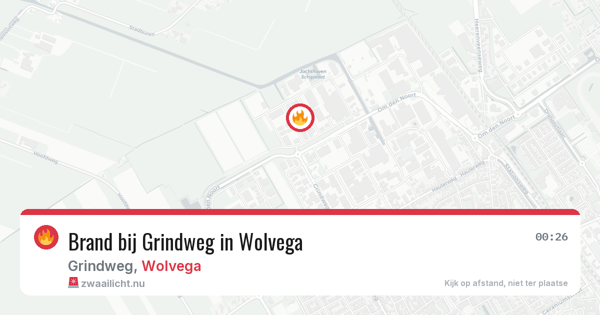 Brand bij Grindweg in Wolvega — 19 mei 2026