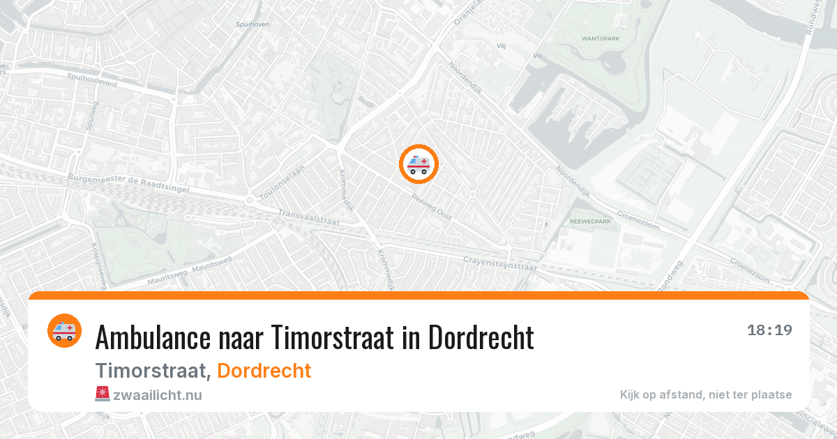 Ambulance naar Timorstraat in Dordrecht — 26 jul 2026