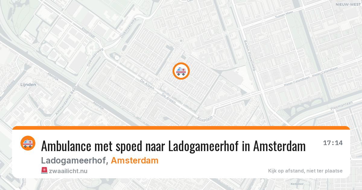 Ambulance met spoed naar Ladogameerhof in Amsterdam — 19 mrt 2026