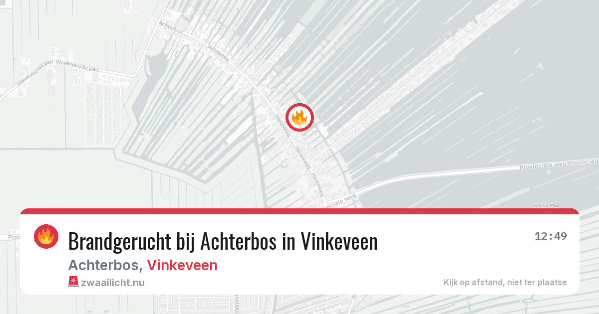 Brandgerucht bij Achterbos in Vinkeveen — 20 mei 2026