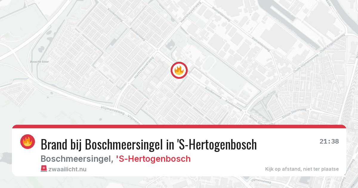 Brand bij Boschmeersingel in 'S-Hertogenbosch — 16 jul 2026