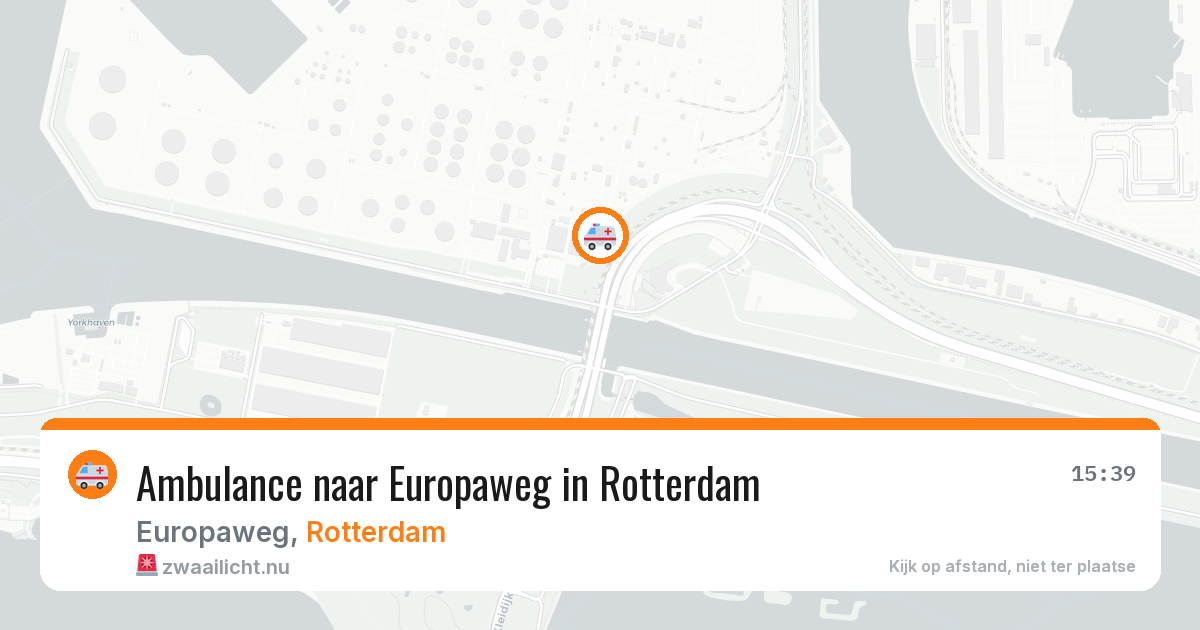 Ambulance naar Europaweg in Rotterdam — 26 mrt 2026