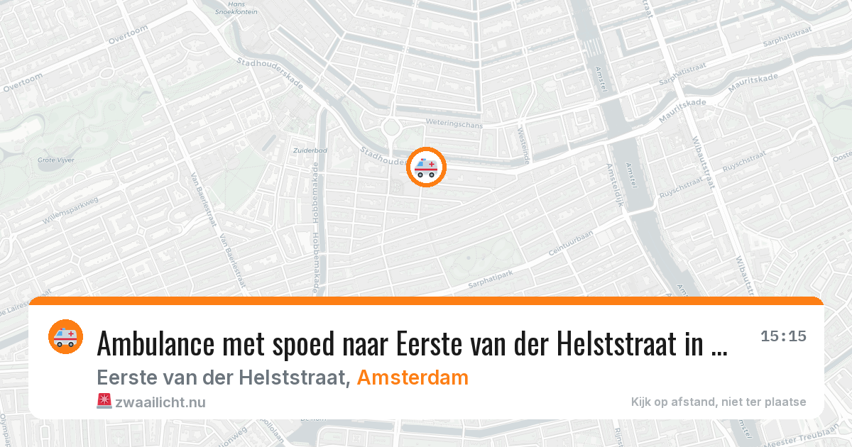 Ambulance met spoed naar Eerste van der Helststraat in Amsterdam — 12 jul 2026