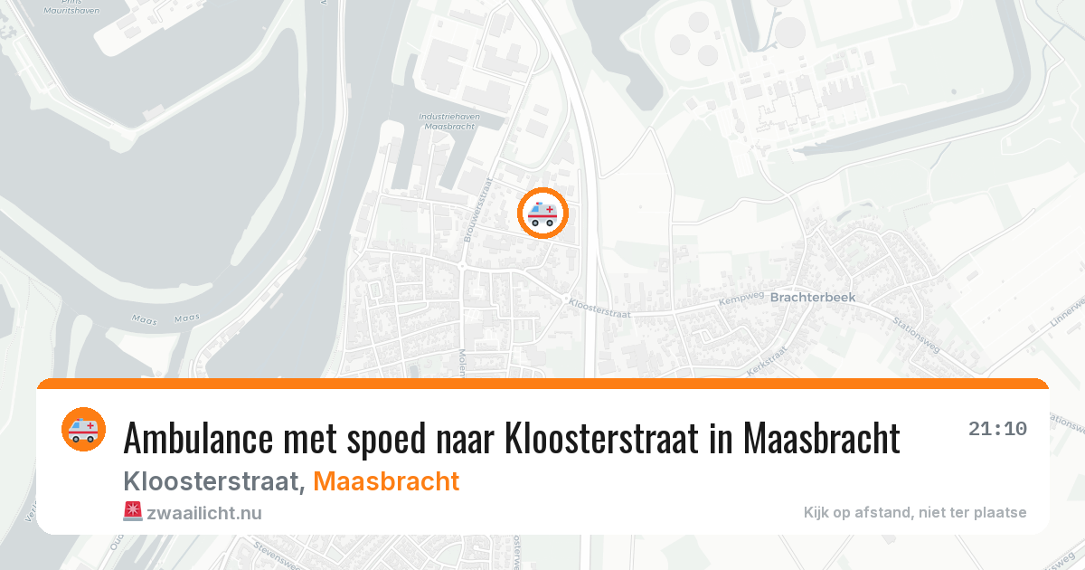Ambulance met spoed naar Kloosterstraat in Maasbracht — 20 jul 2026