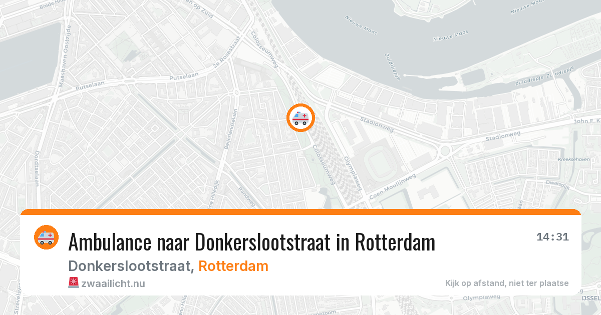 Ambulance naar Donkerslootstraat in Rotterdam — 1 jun 2026