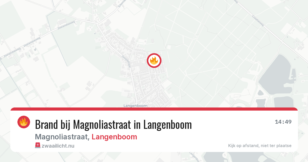 Brand bij Magnoliastraat in Langenboom — 12 mrt 2026