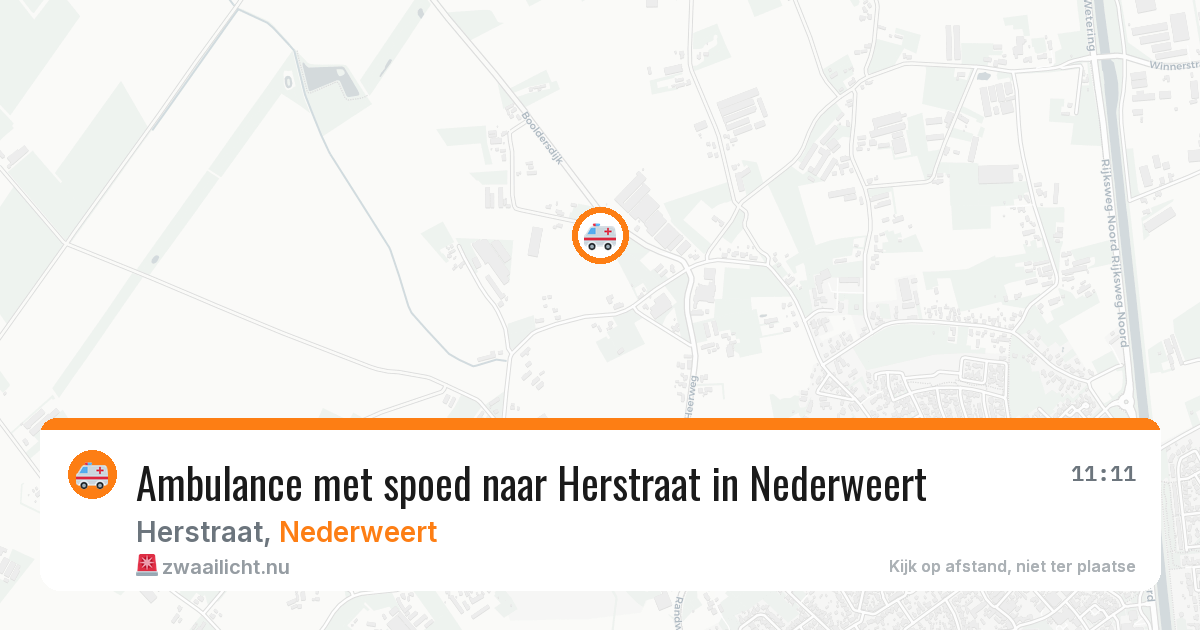 Ambulance met spoed naar Herstraat in Nederweert — 19 apr 2026