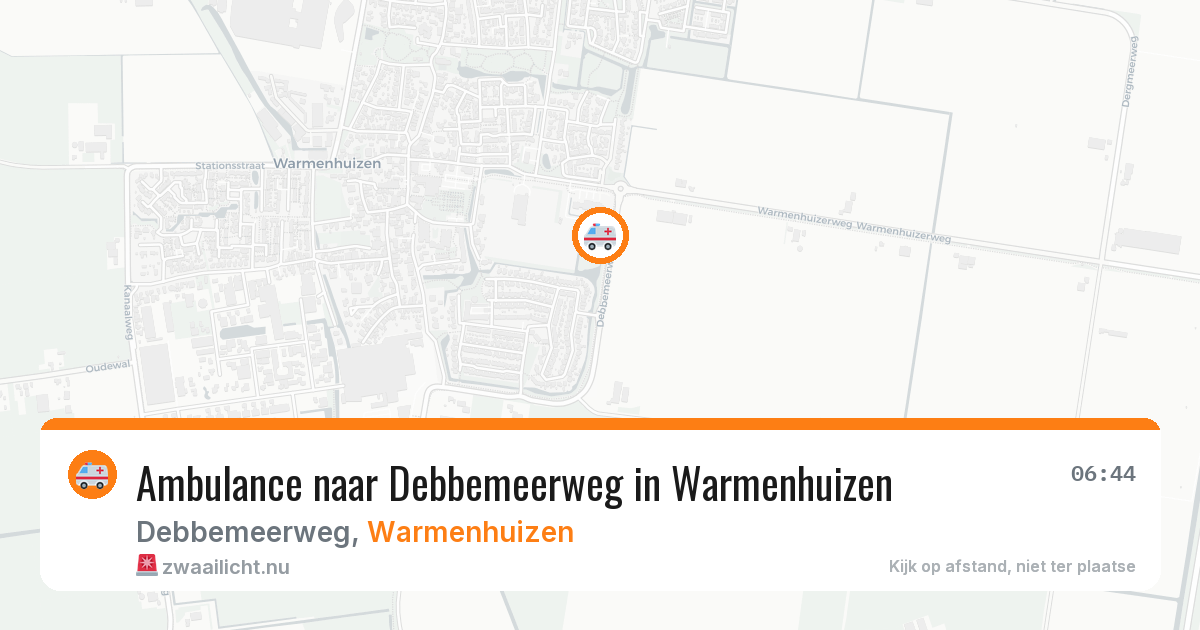 Ambulance naar Debbemeerweg in Warmenhuizen — 17 jul 2026