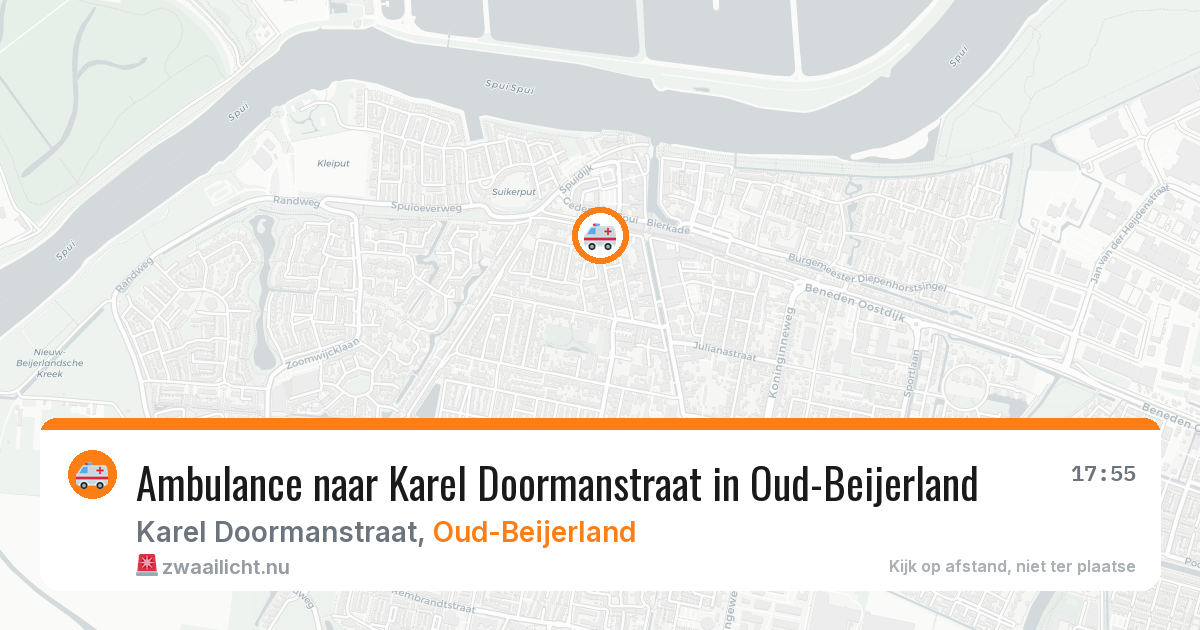 Ambulance naar Karel Doormanstraat in Oud-Beijerland — 27 apr 2026