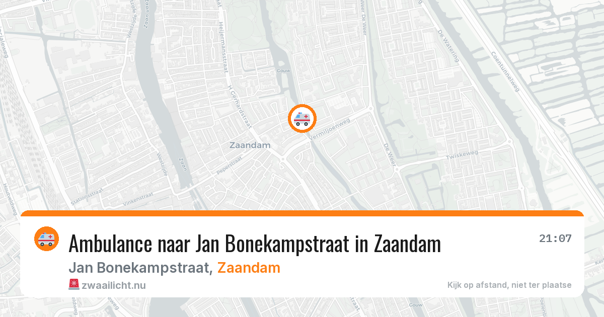 Ambulance naar Jan Bonekampstraat in Zaandam — 26 jul 2026