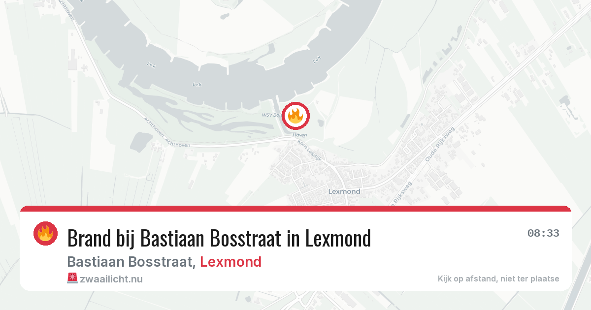 Brand bij Bastiaan Bosstraat in Lexmond — 4 mei 2026