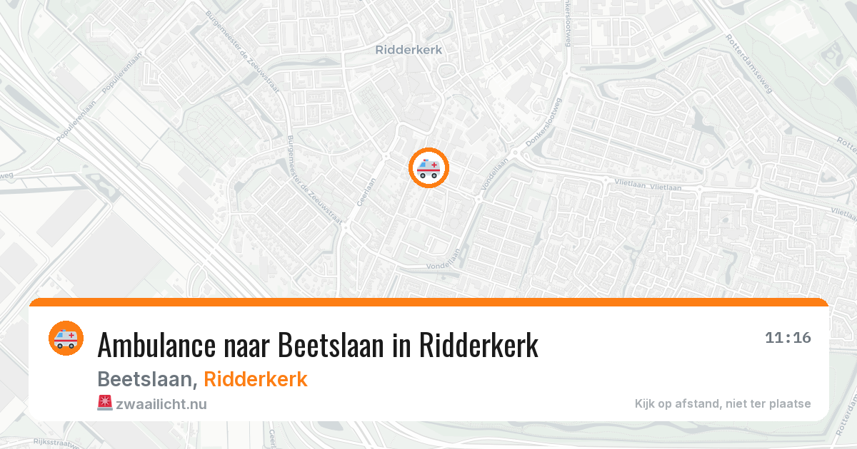 Ambulance naar Beetslaan in Ridderkerk — 23 mrt 2026