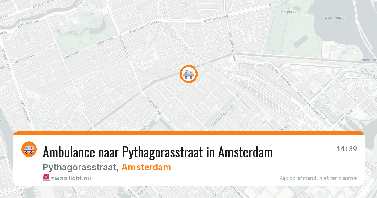 Ambulance naar Pythagorasstraat in Amsterdam — 15 jul 2026