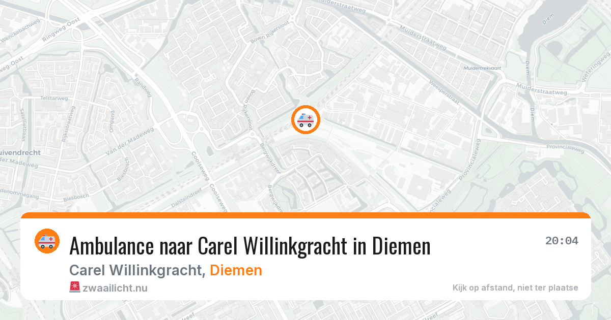 Ambulance naar Carel Willinkgracht in Diemen — 19 jul 2026