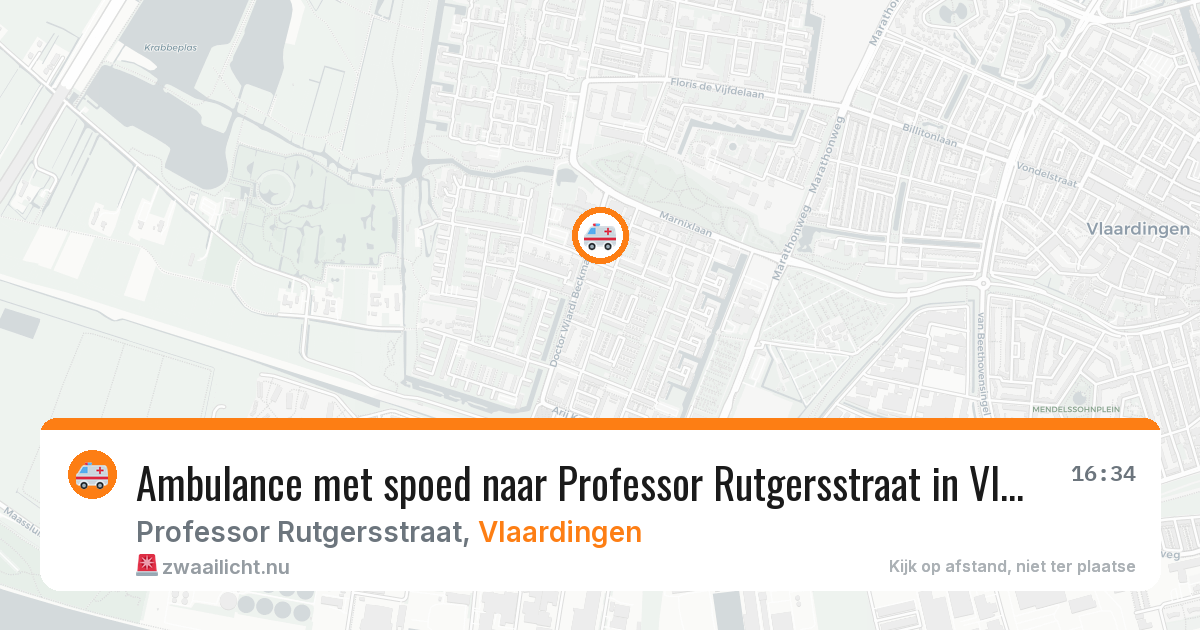 Ambulance met spoed naar Professor Rutgersstraat in Vlaardingen — 23 mrt 2026