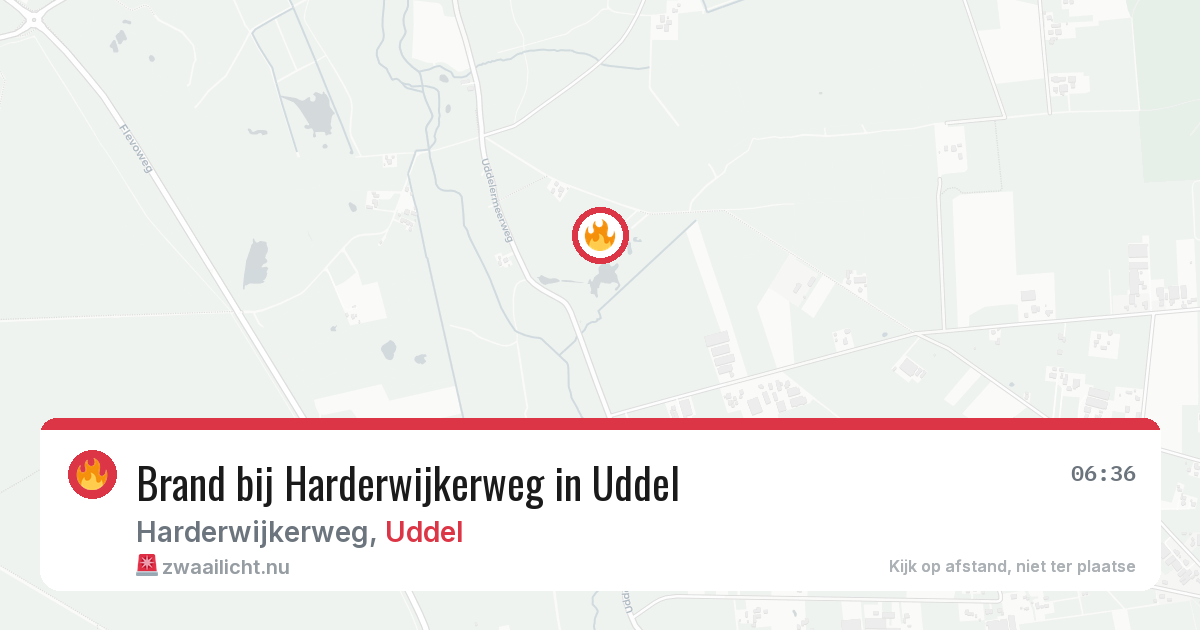 Brand bij Harderwijkerweg in Uddel — 19 mrt 2026