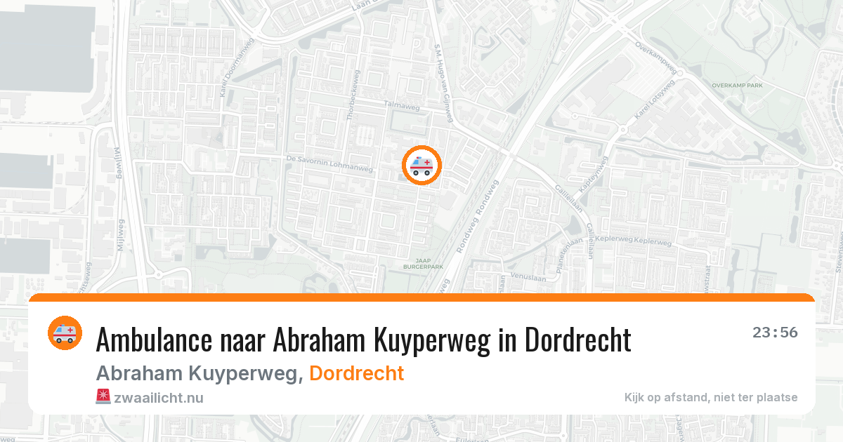Ambulance naar Abraham Kuyperweg in Dordrecht — 31 mei 2026