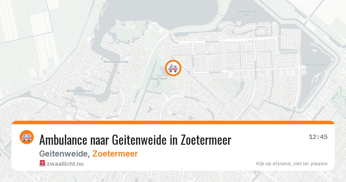 Ambulance naar Geitenweide in Zoetermeer — 20 mei 2026