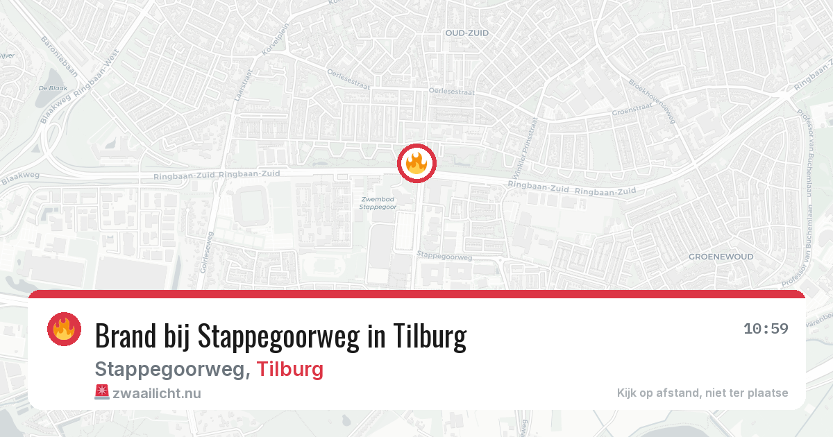 Brand bij Stappegoorweg in Tilburg — 21 apr 2026