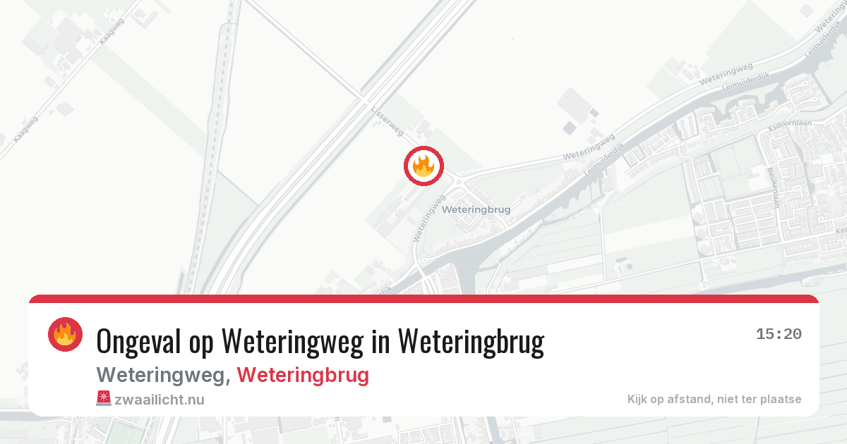 Ongeval op Weteringweg in Weteringbrug — 7 jun 2026
