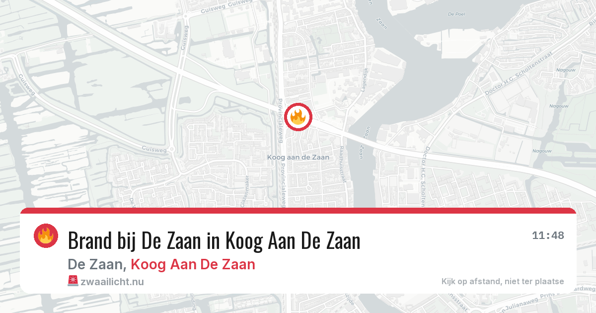 Brand bij De Zaan in Koog Aan De Zaan — 2 apr 2026