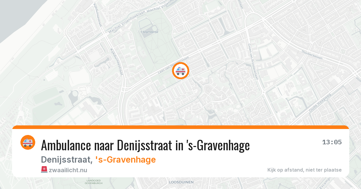 Ambulance naar Denijsstraat in 's-Gravenhage — 13 jul 2026