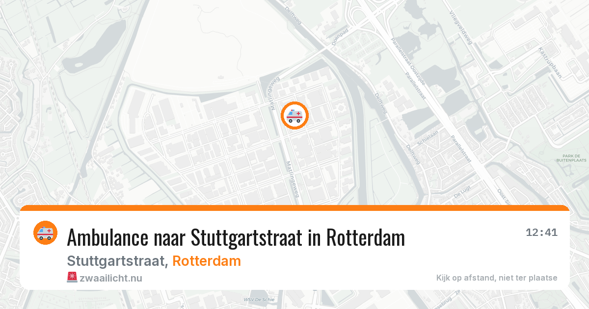 Ambulance naar Stuttgartstraat in Rotterdam — 26 jul 2026