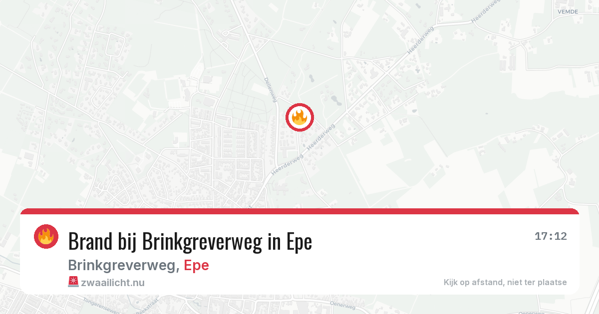 Brand bij Brinkgreverweg in Epe — 24 jul 2026