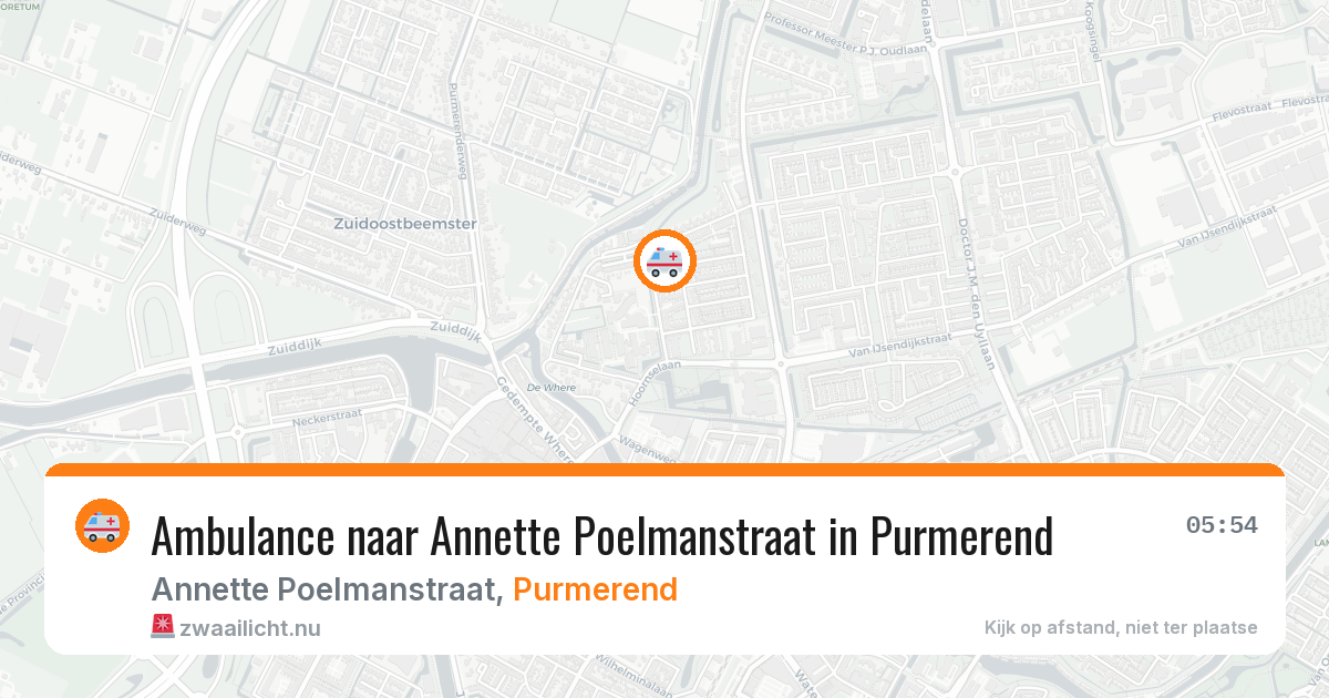 Ambulance naar Annette Poelmanstraat in Purmerend — 18 mei 2026
