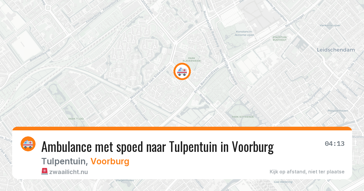 Ambulance met spoed naar Tulpentuin in Voorburg — 20 mei 2026
