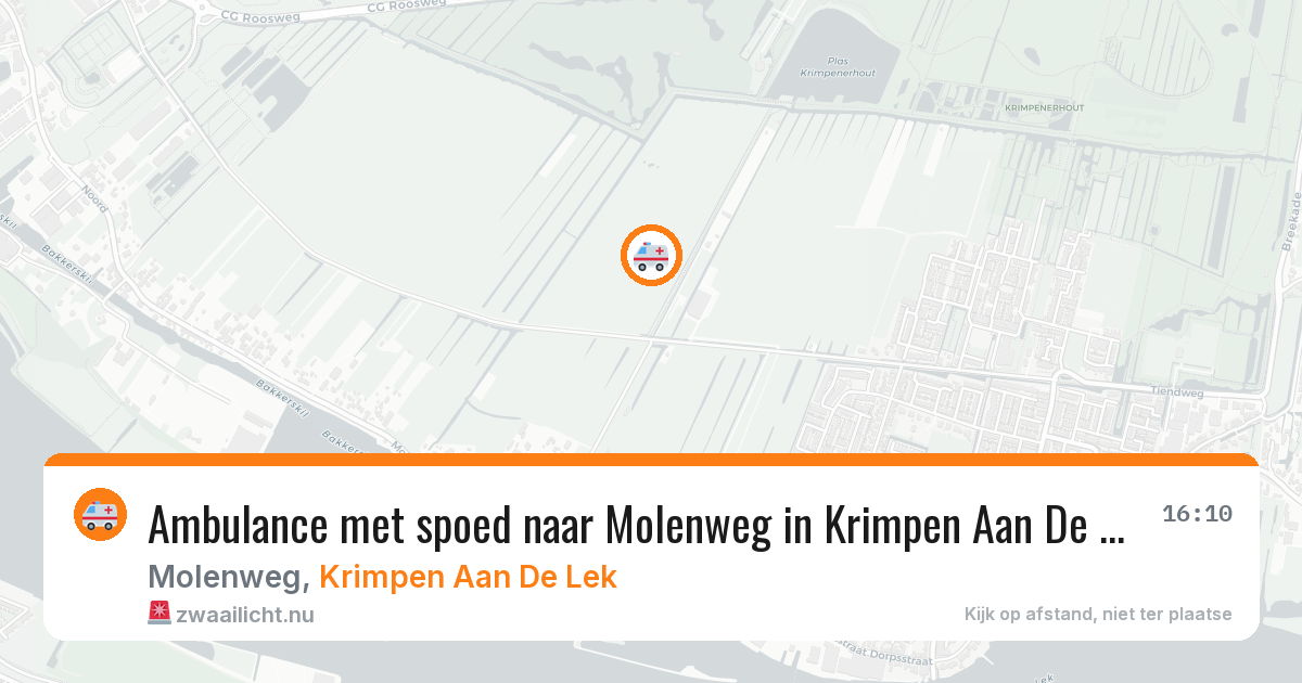 Ambulance met spoed naar Molenweg in Krimpen Aan De Lek — 3 jun 2026