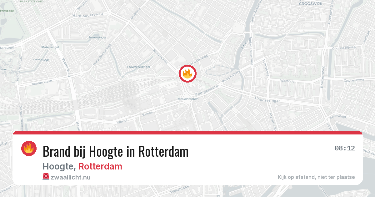 Brand bij Hoogte in Rotterdam — 4 jun 2026