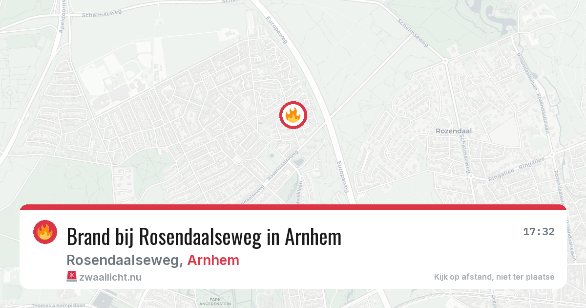 Brand bij Rosendaalseweg in Arnhem — 11 jul 2026