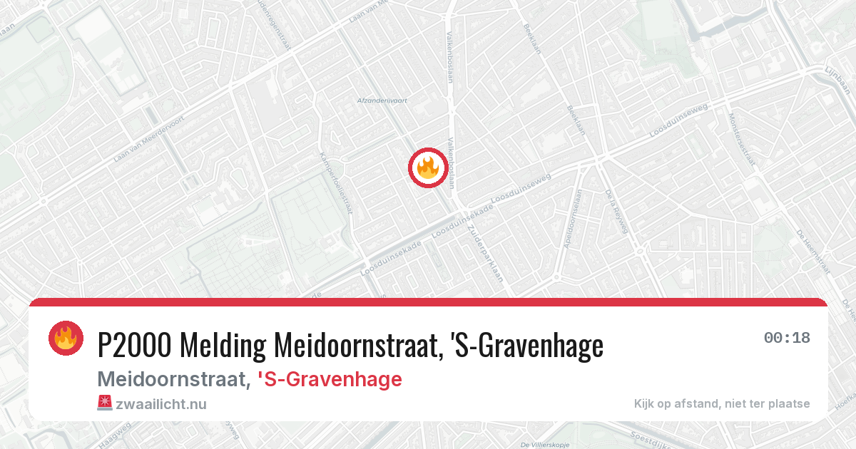P2000 Melding Meidoornstraat, 'S-Gravenhage — 17 jul 2026