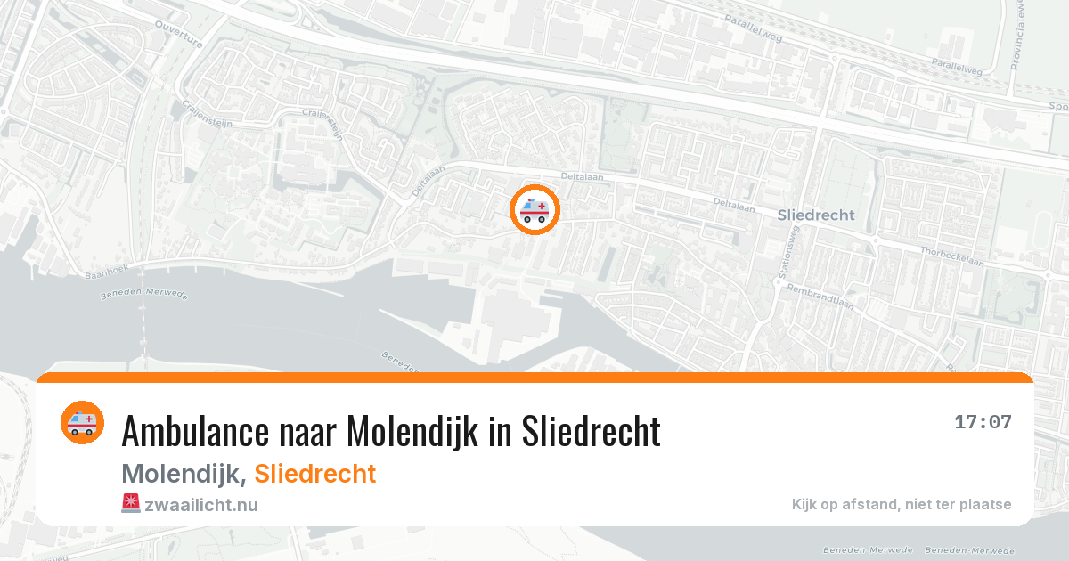 Ambulance naar Molendijk in Sliedrecht — 30 mrt 2026