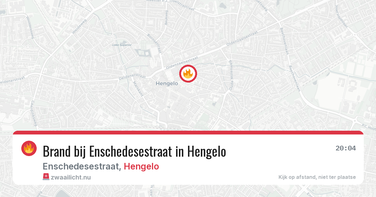 Brand bij Enschedesestraat in Hengelo — 13 apr 2026