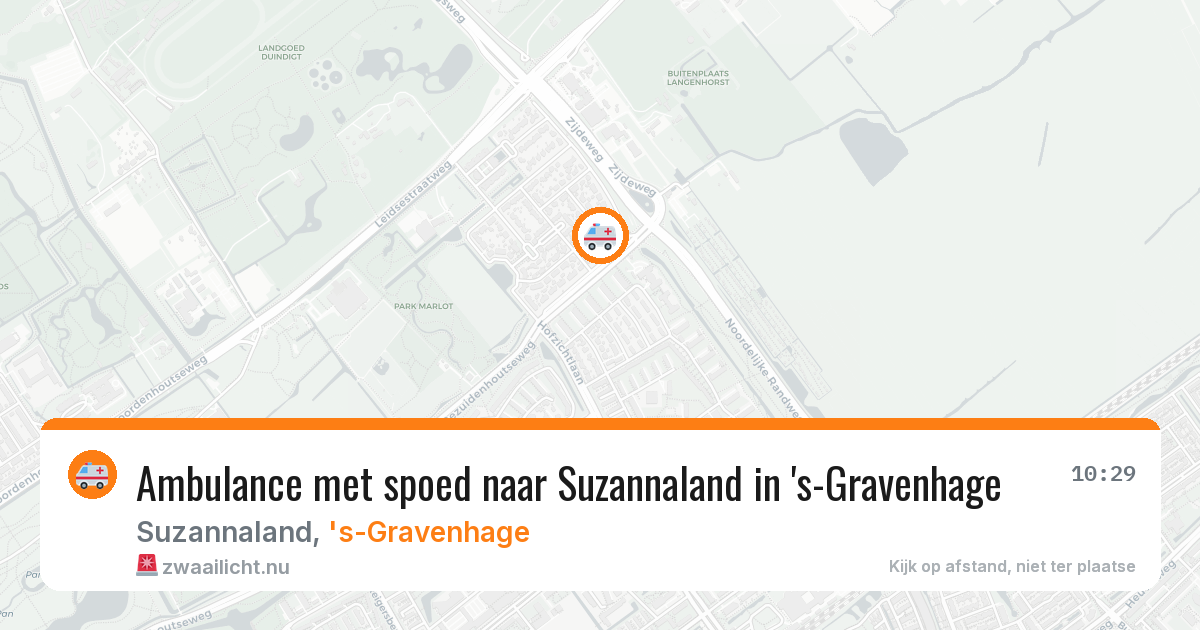 Ambulance met spoed naar Suzannaland in 's-Gravenhage — 31 mei 2026