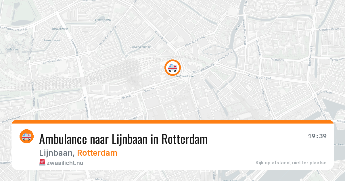 Ambulance naar Lijnbaan in Rotterdam — 10 jul 2026