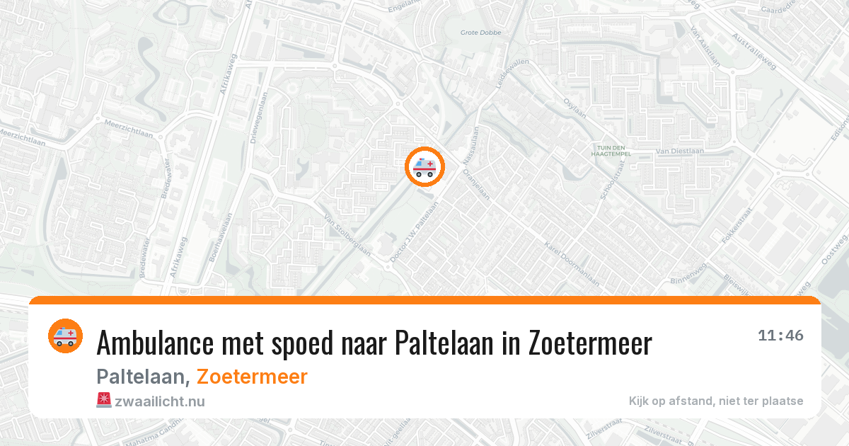 Ambulance met spoed naar Paltelaan in Zoetermeer — 22 mei 2026